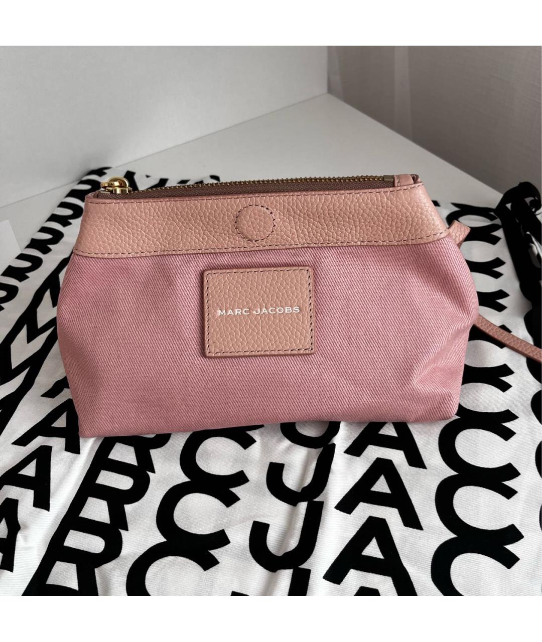 MARC JACOBS Розовая кожаная сумка с короткими ручками, фото 4