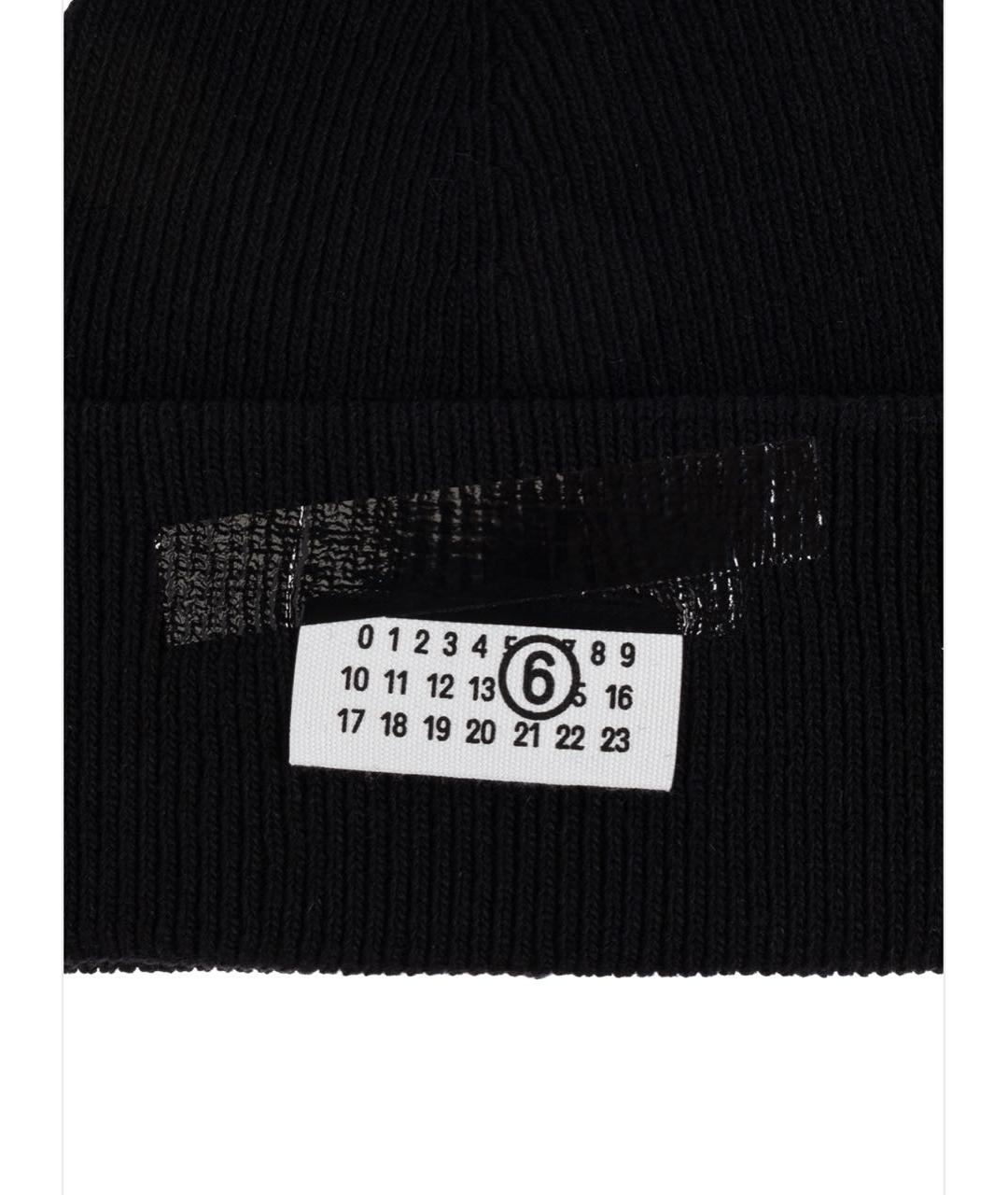 MM6 MAISON MARGIELA Черная шерстяная шапка, фото 2