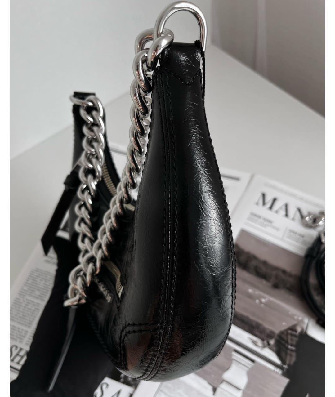 MARC JACOBS Черная кожаная сумка через плечо, фото 6