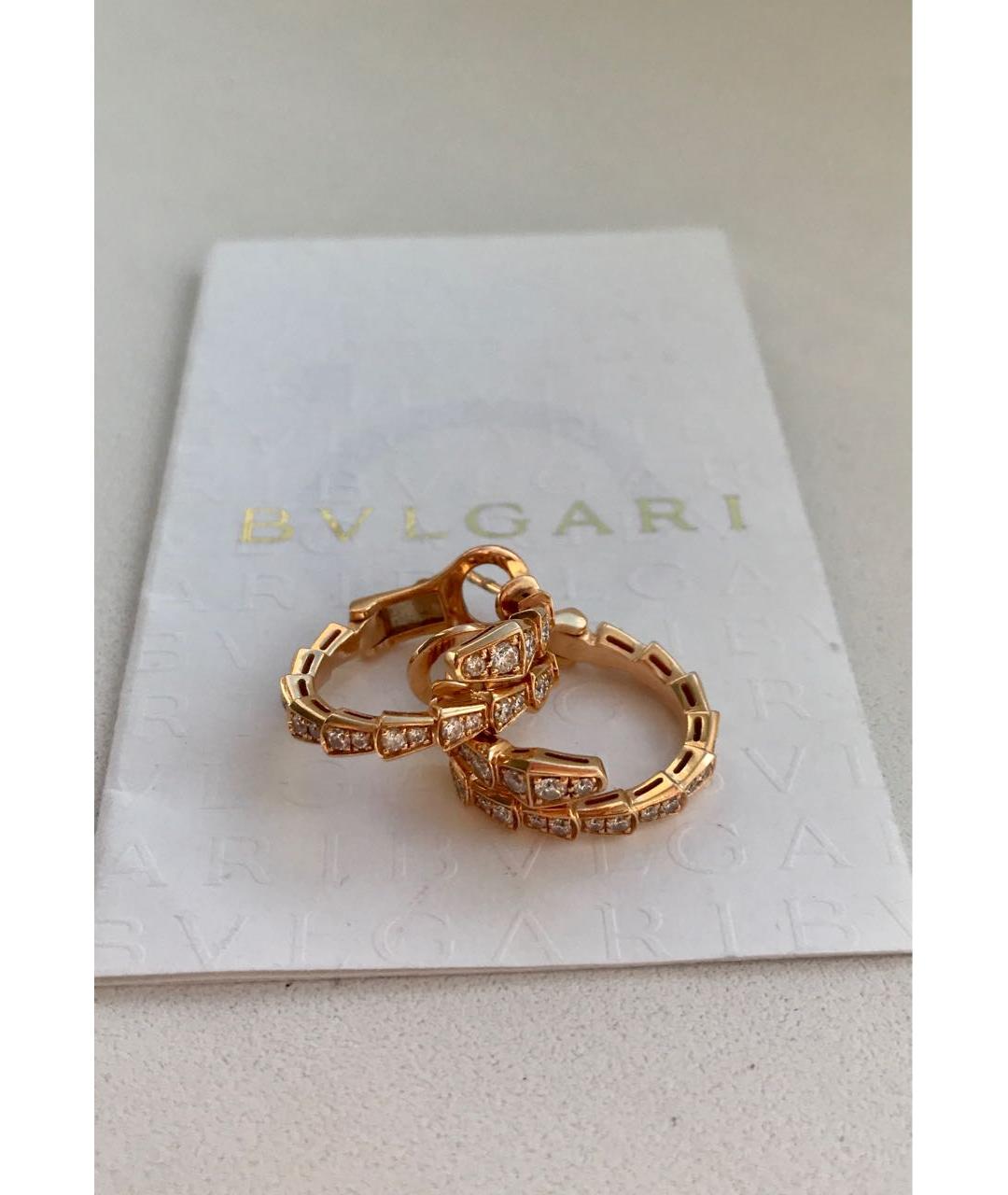 BVLGARI Золотые серьги из розового золота, фото 2