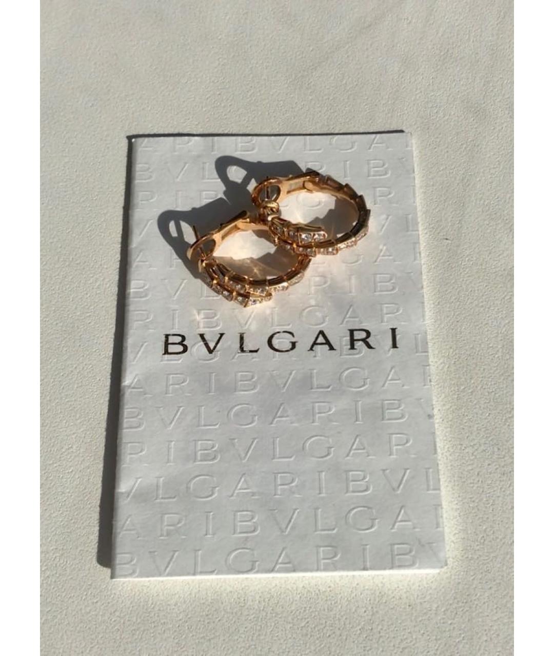 BVLGARI Золотые серьги из розового золота, фото 3
