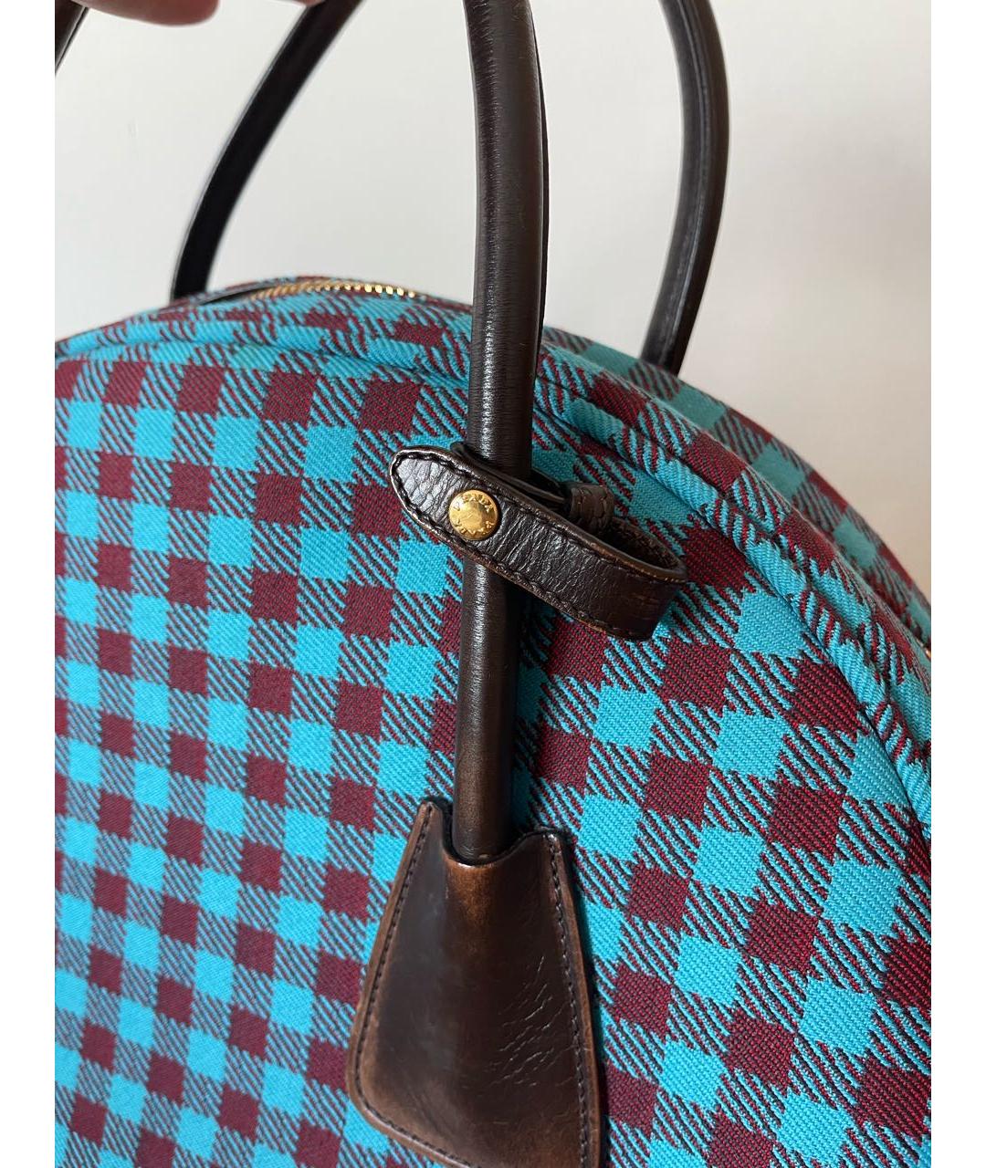 PRADA Бирюзовая шерстяная сумка с короткими ручками, фото 6