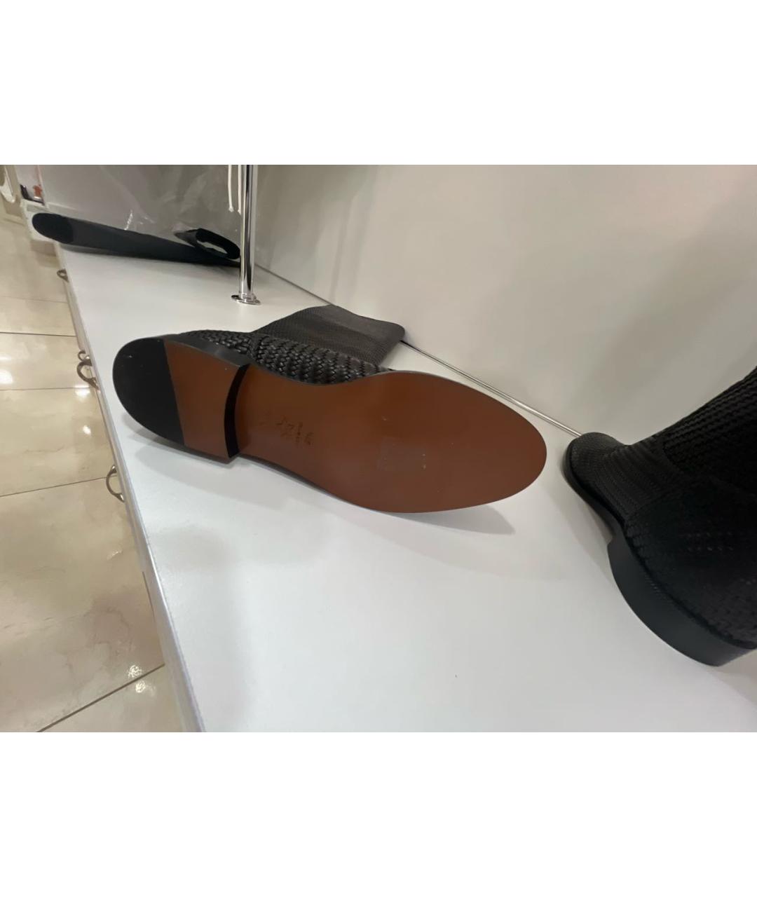 CHRISTIAN DIOR Черные кожаные сапоги, фото 7