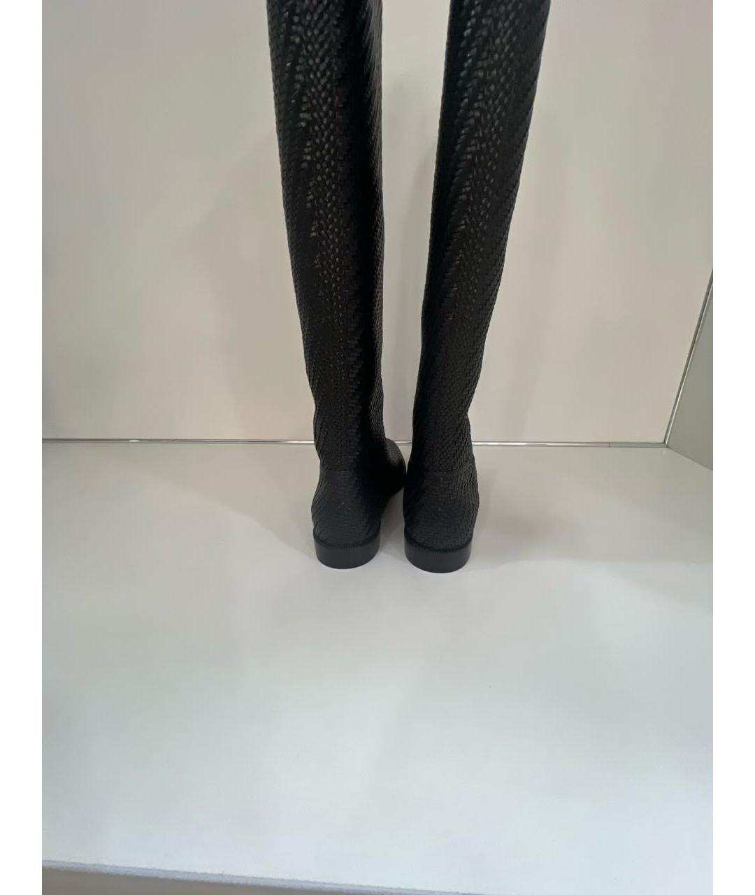 CHRISTIAN DIOR Черные кожаные сапоги, фото 4