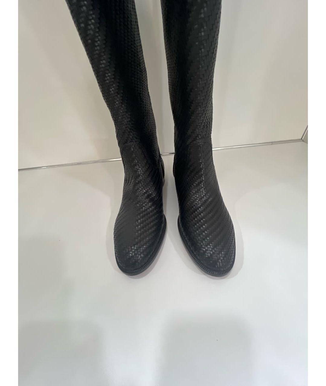 CHRISTIAN DIOR Черные кожаные сапоги, фото 3