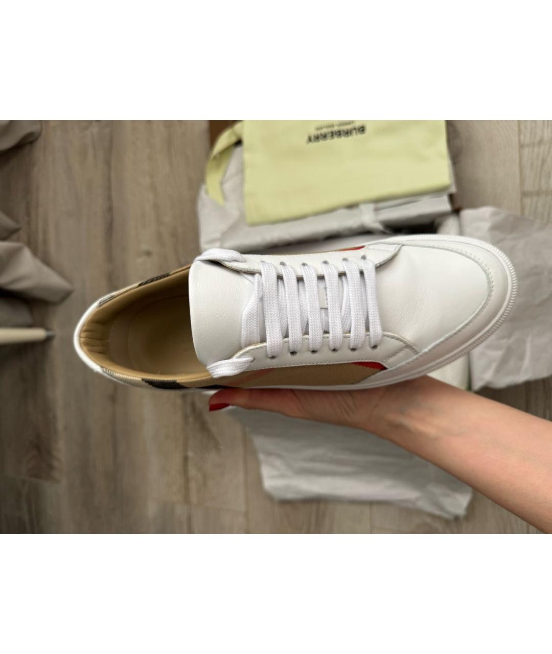 BURBERRY Белые кеды, фото 4