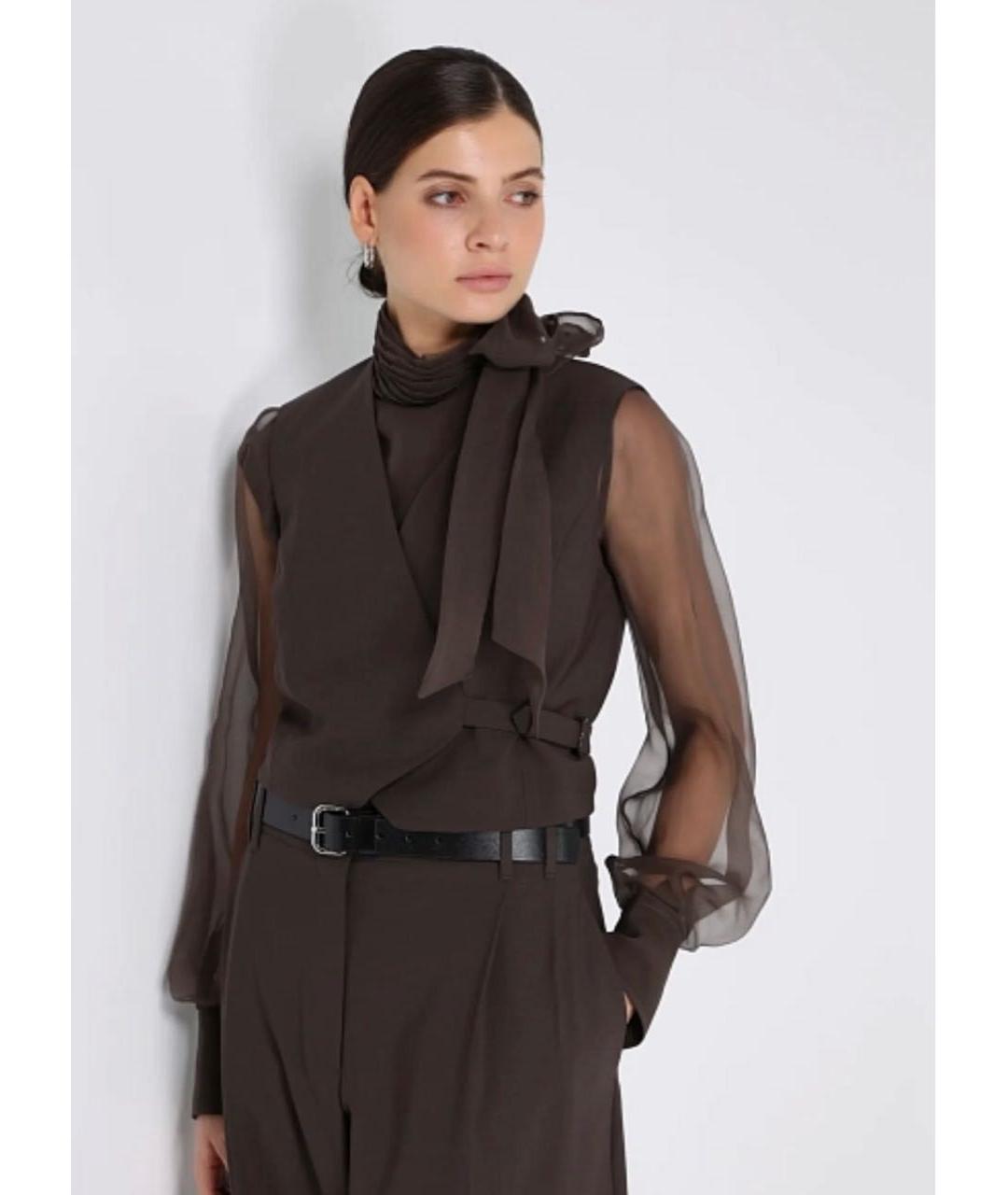BRUNELLO CUCINELLI Коричневая шерстяная жилетка, фото 2