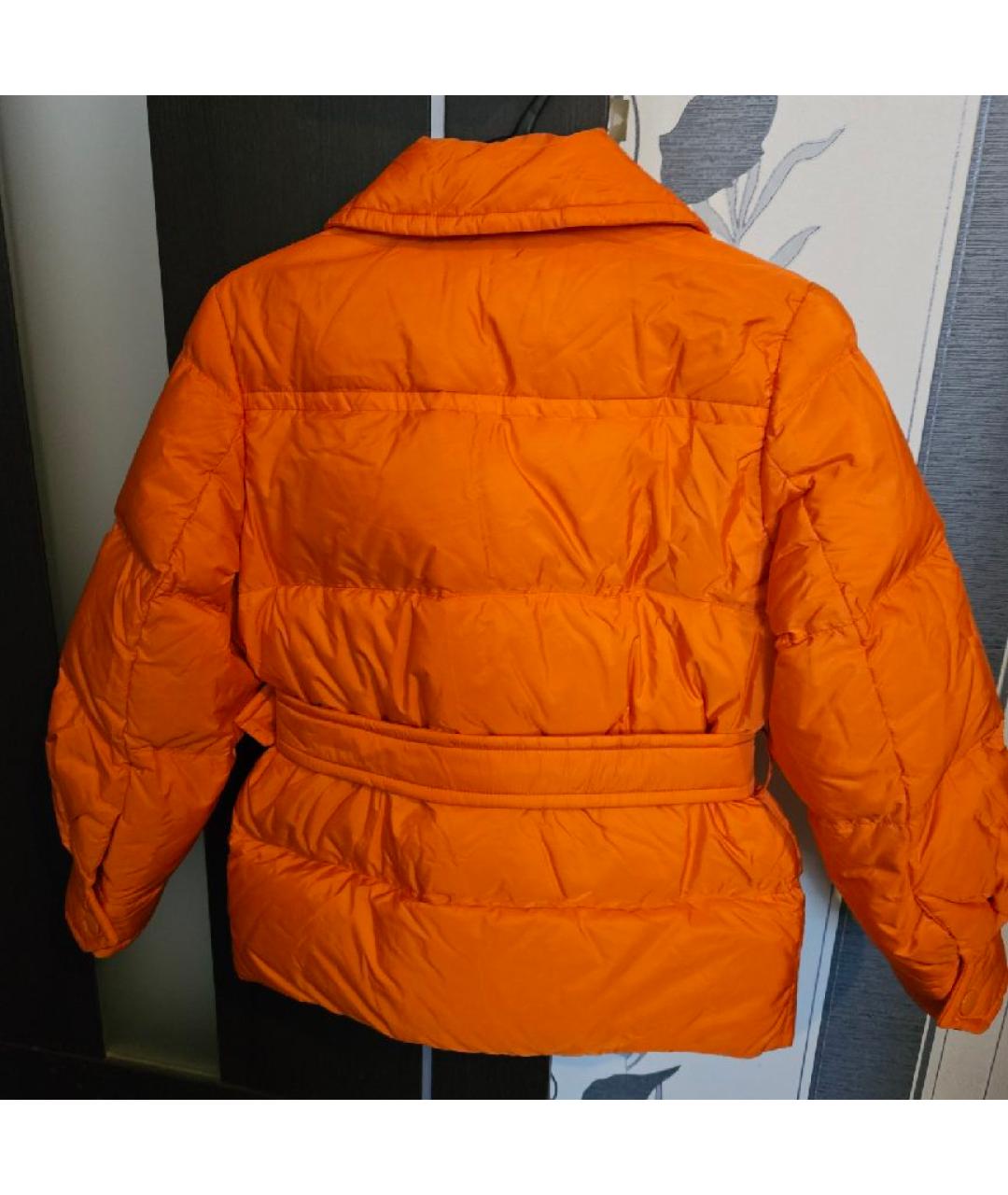 PRADA Оранжевый полиэстеровый пуховик, фото 2