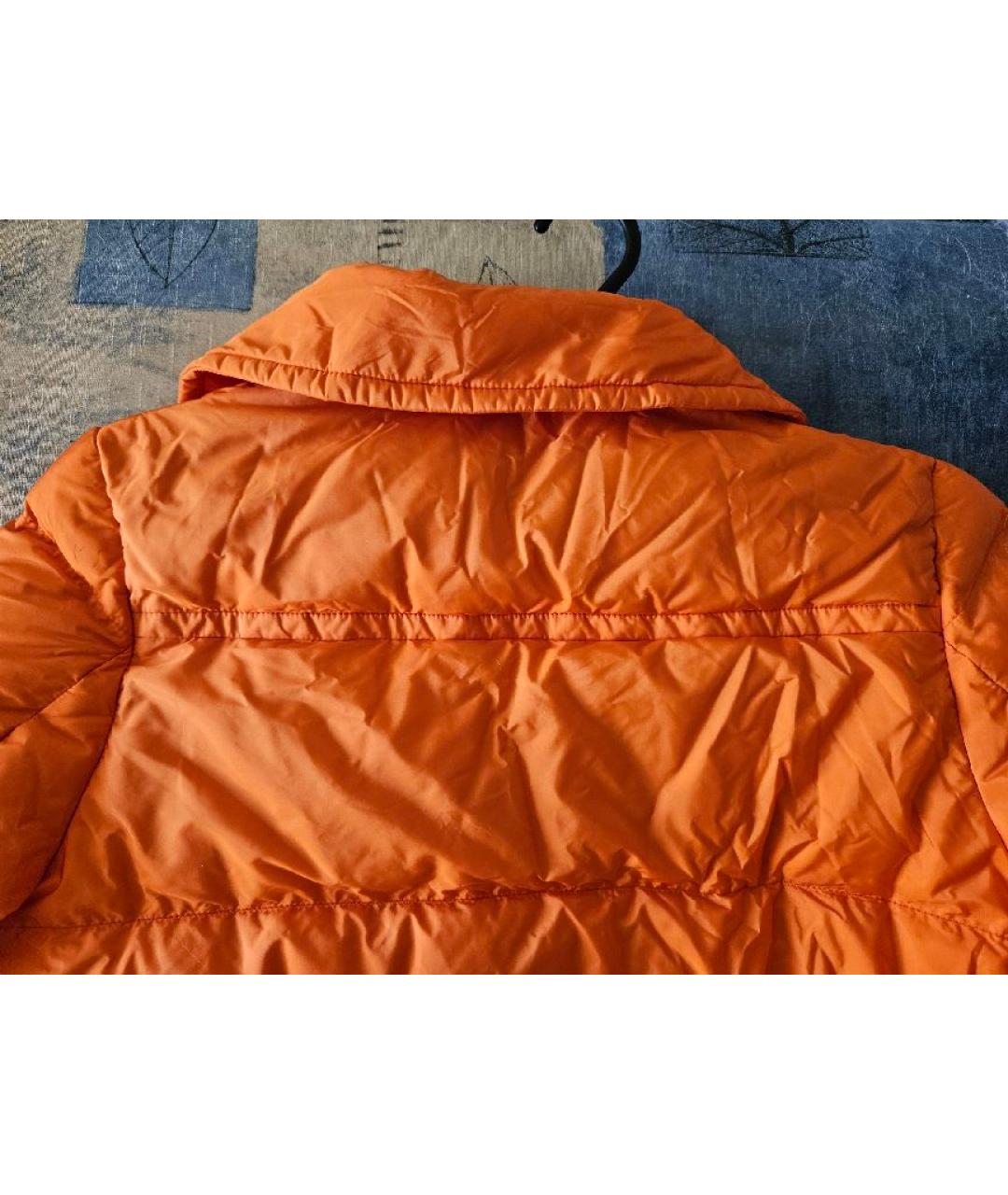 PRADA Оранжевый полиэстеровый пуховик, фото 3