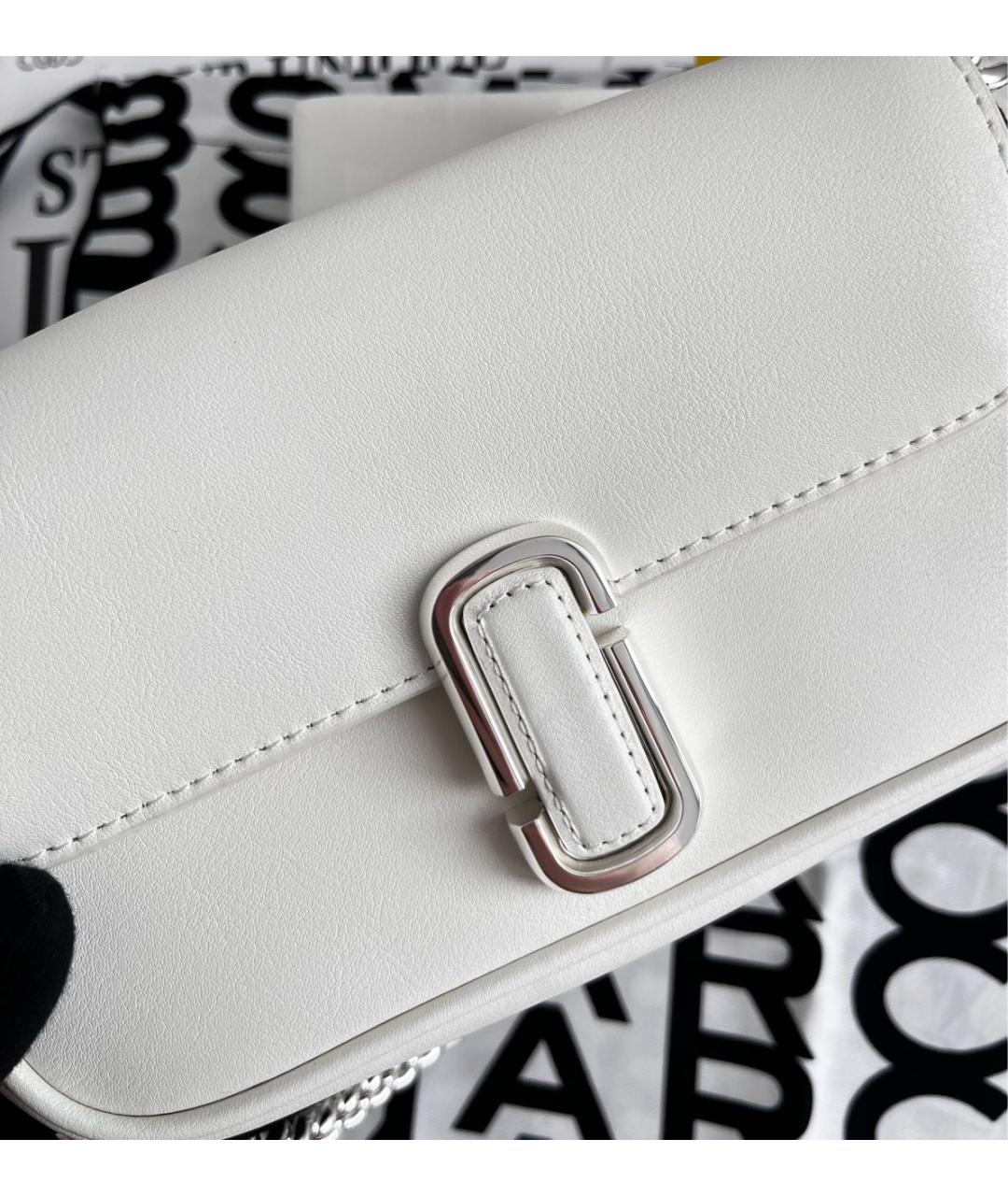 MARC JACOBS Белая кожаная сумка через плечо, фото 4