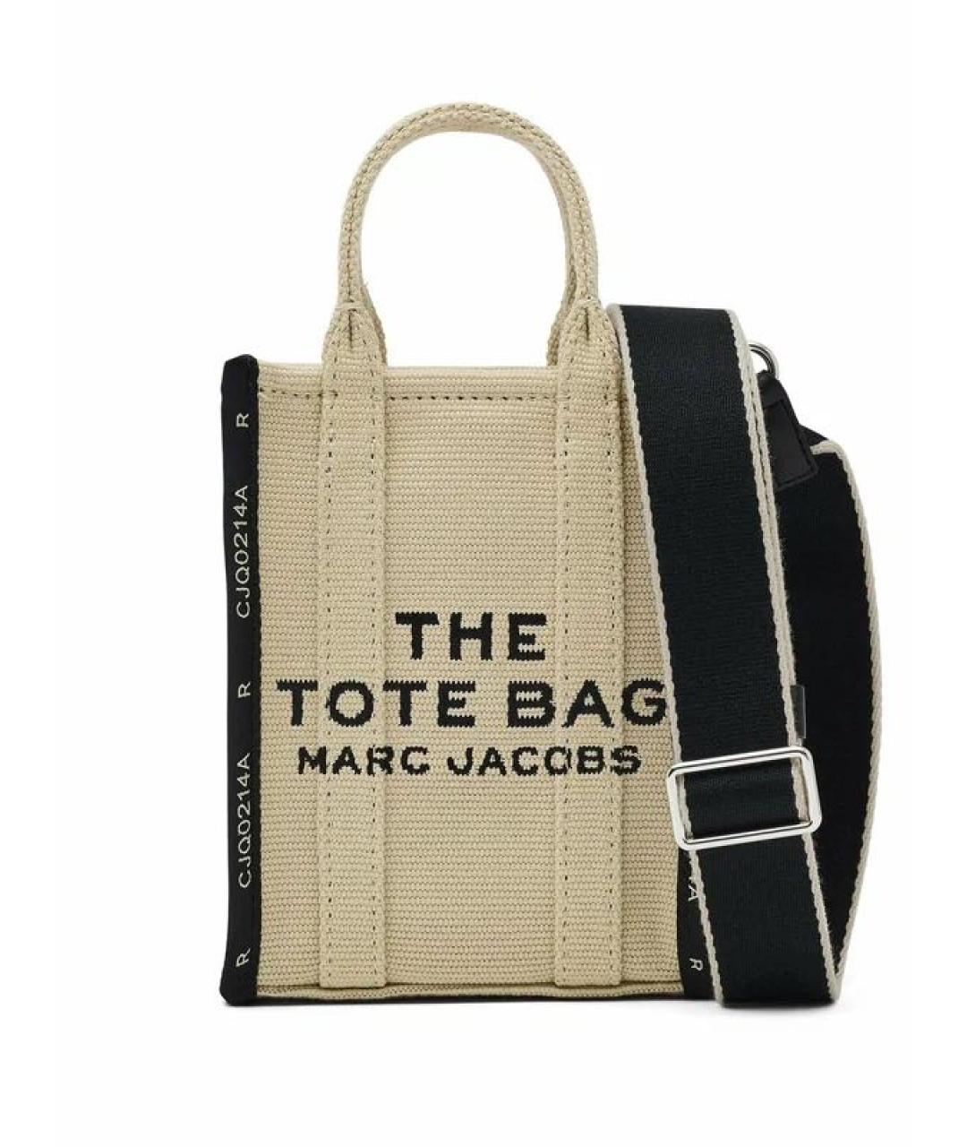 MARC JACOBS Бежевая тканевая сумка тоут, фото 9