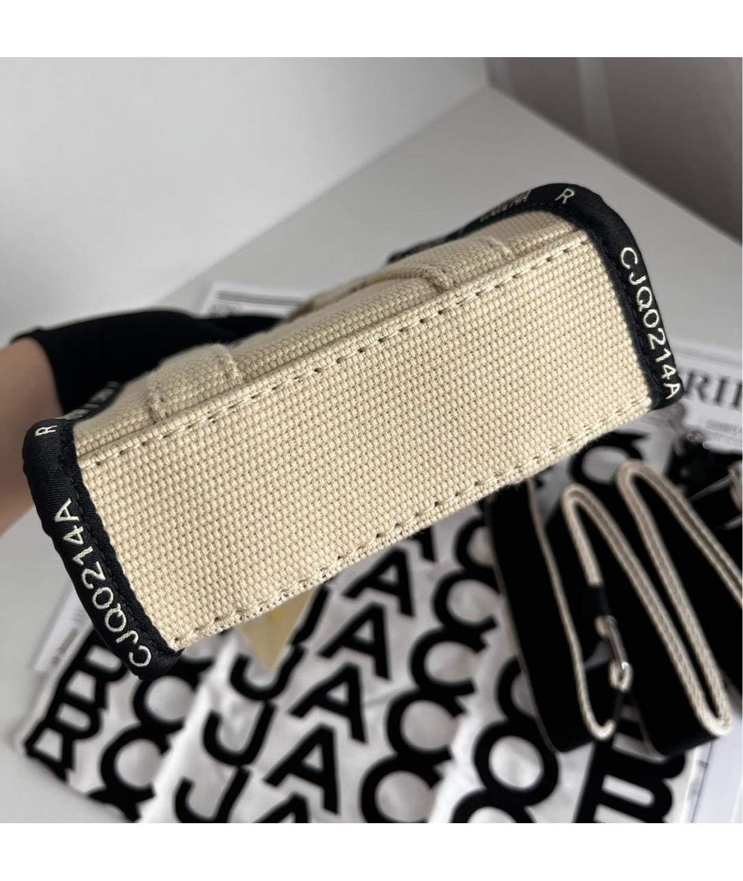 MARC JACOBS Бежевая тканевая сумка тоут, фото 6