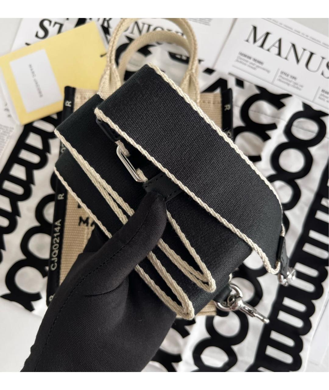 MARC JACOBS Бежевая тканевая сумка тоут, фото 5