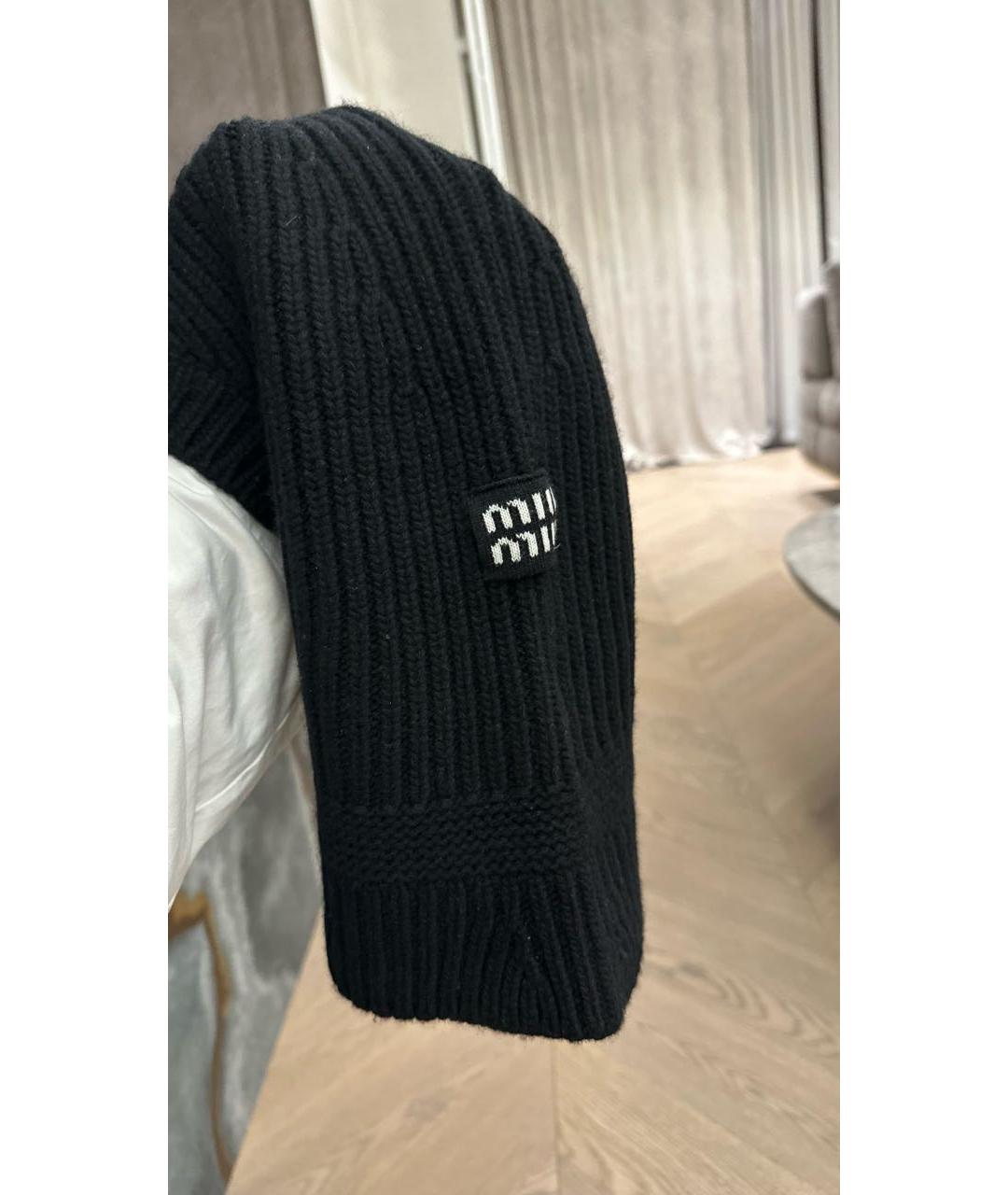 MIU MIU Черный кашемировый капюшон, фото 2