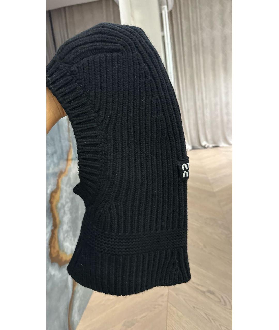 MIU MIU Черный кашемировый капюшон, фото 4
