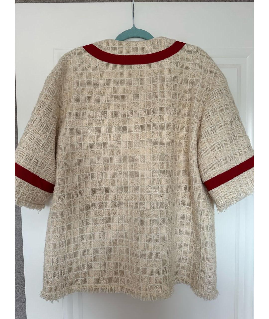 GUCCI Бежевый твидовый костюм с брюками, фото 5
