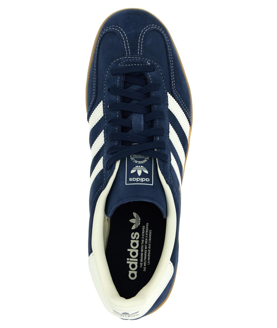 ADIDAS Синие кожаные низкие кроссовки / кеды, фото 4