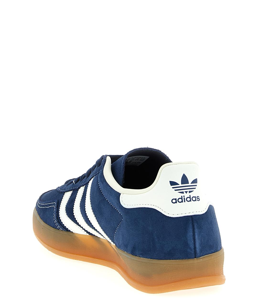 ADIDAS Синие кожаные низкие кроссовки / кеды, фото 3