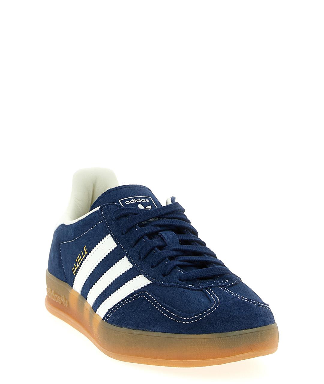 ADIDAS Синие кожаные низкие кроссовки / кеды, фото 2