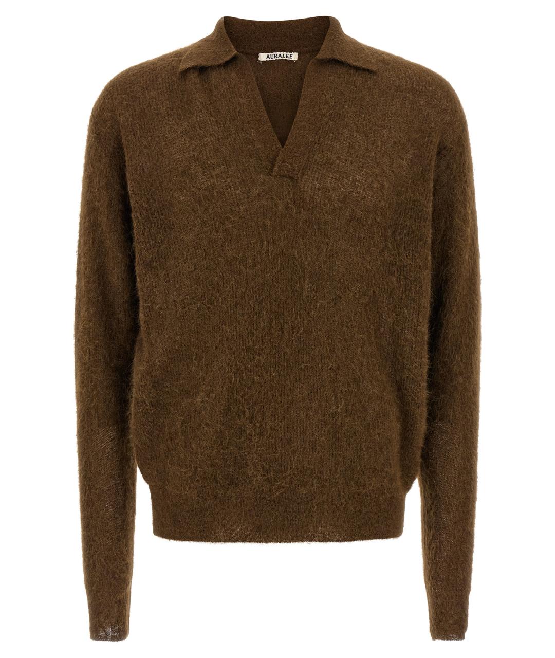 AURALEE Коричневый шерстяной джемпер / свитер, фото 1