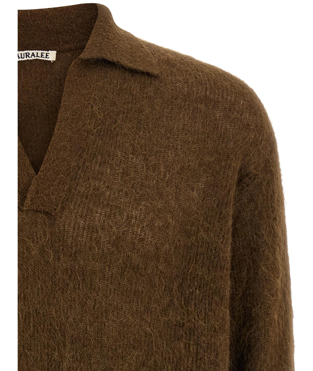 AURALEE Коричневый шерстяной джемпер / свитер, фото 3