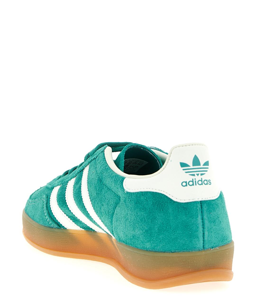 ADIDAS Зеленые кожаные низкие кроссовки / кеды, фото 3