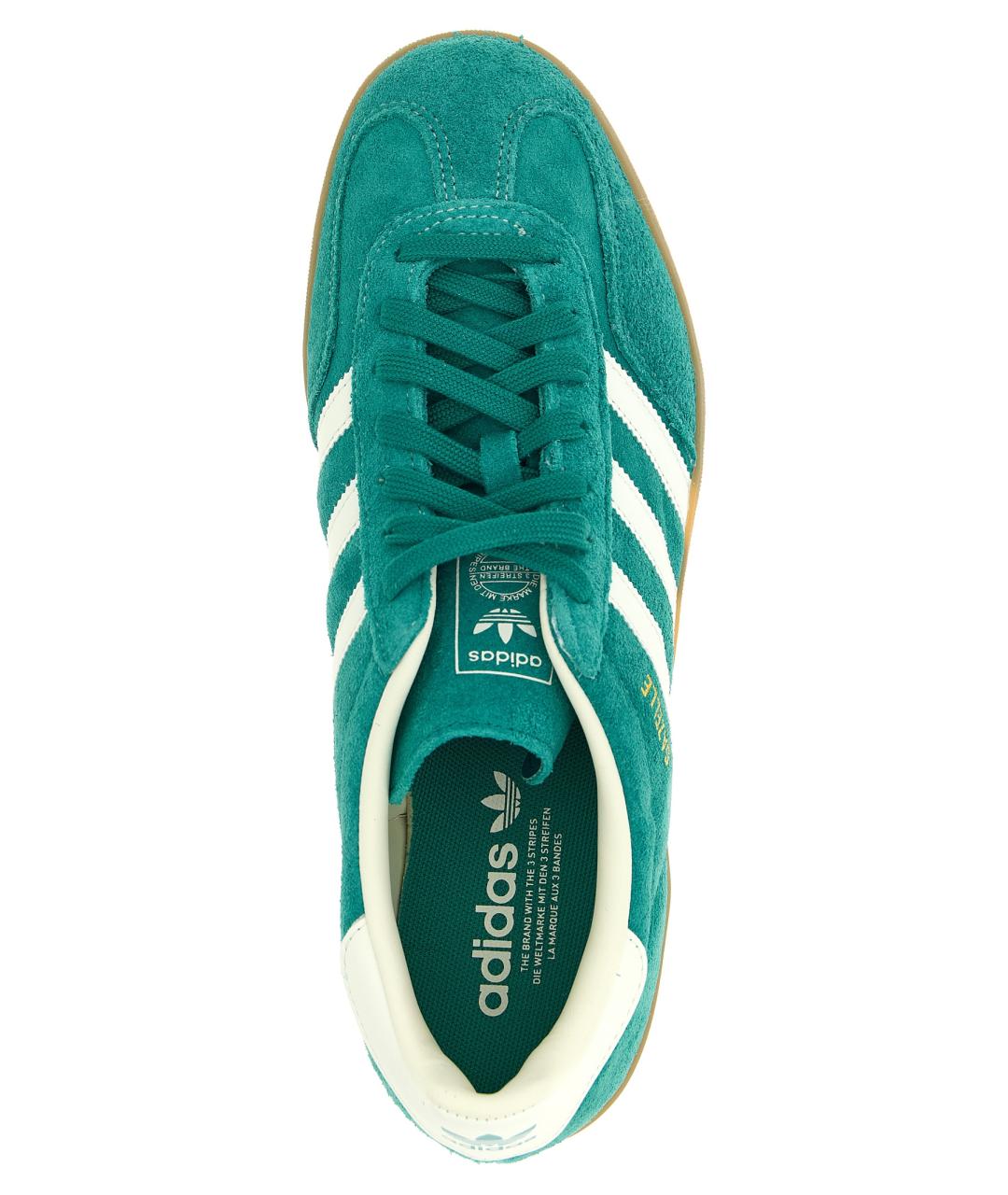 ADIDAS Зеленые кожаные низкие кроссовки / кеды, фото 4