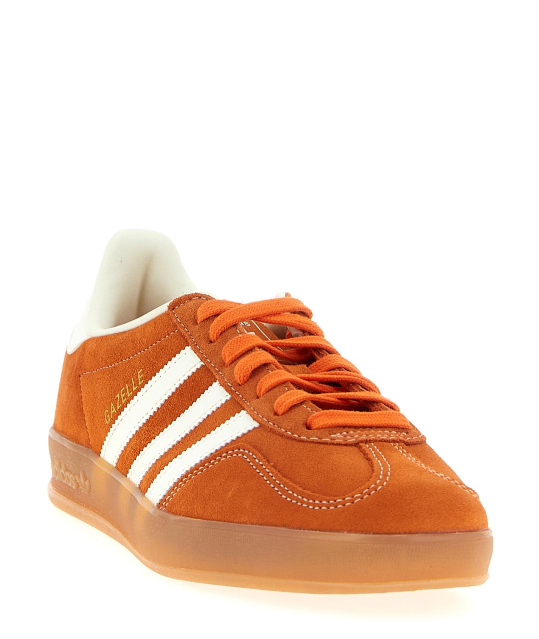 ADIDAS Оранжевое кожаные низкие кроссовки / кеды, фото 2