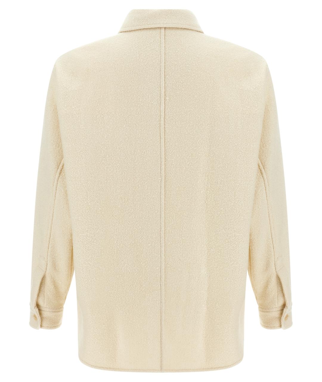 AURALEE Бежевая шерстяная кэжуал рубашка, фото 2