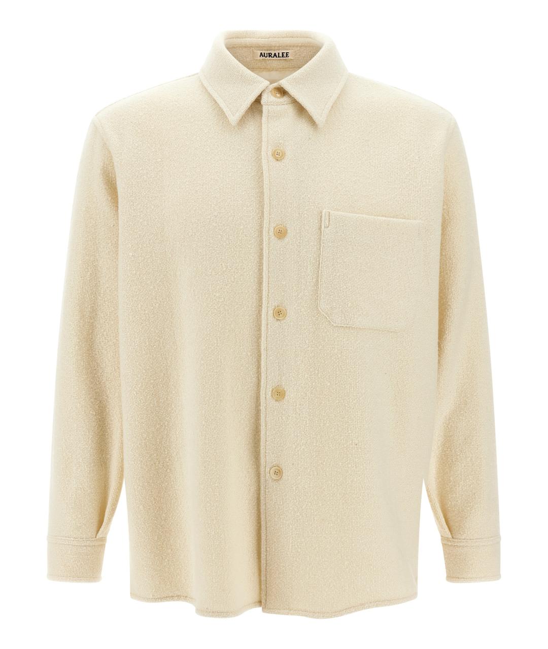 AURALEE Бежевая шерстяная кэжуал рубашка, фото 1