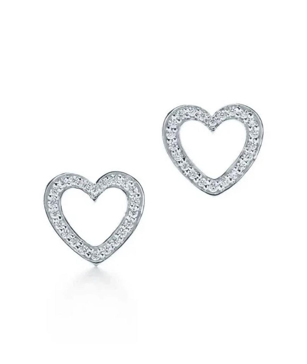 TIFFANY&CO Серебряные платиновые серьги, фото 8