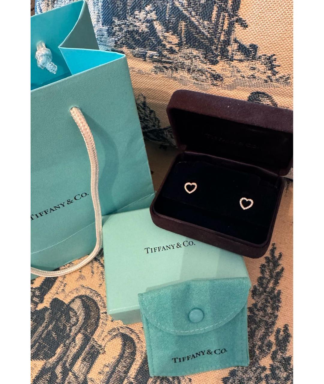 TIFFANY&CO Серебряные платиновые серьги, фото 5