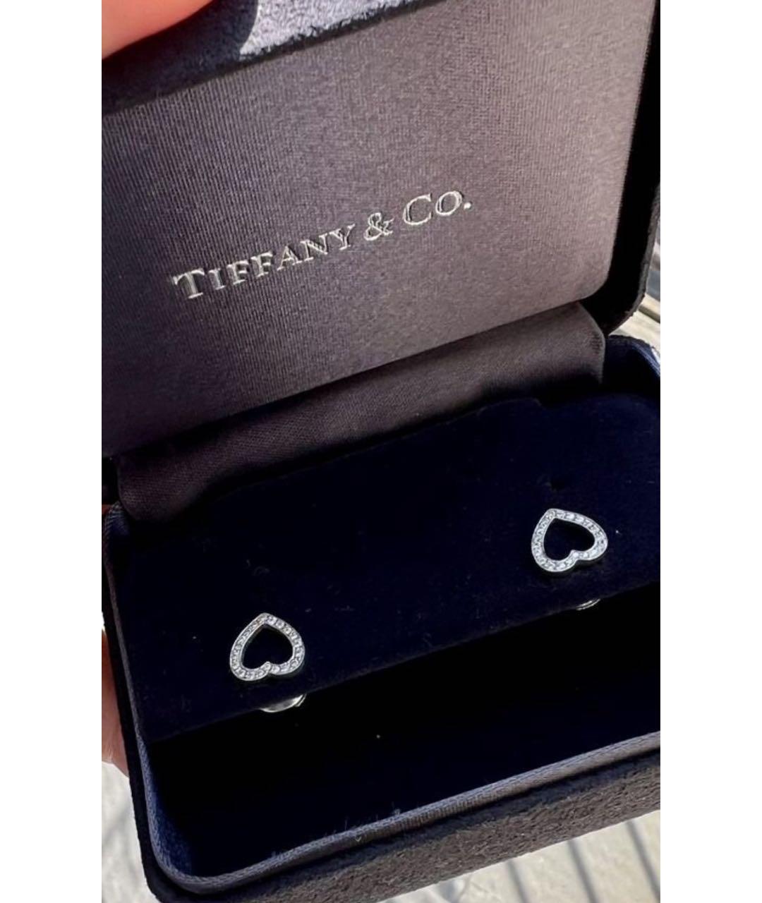TIFFANY&CO Серебряные платиновые серьги, фото 2