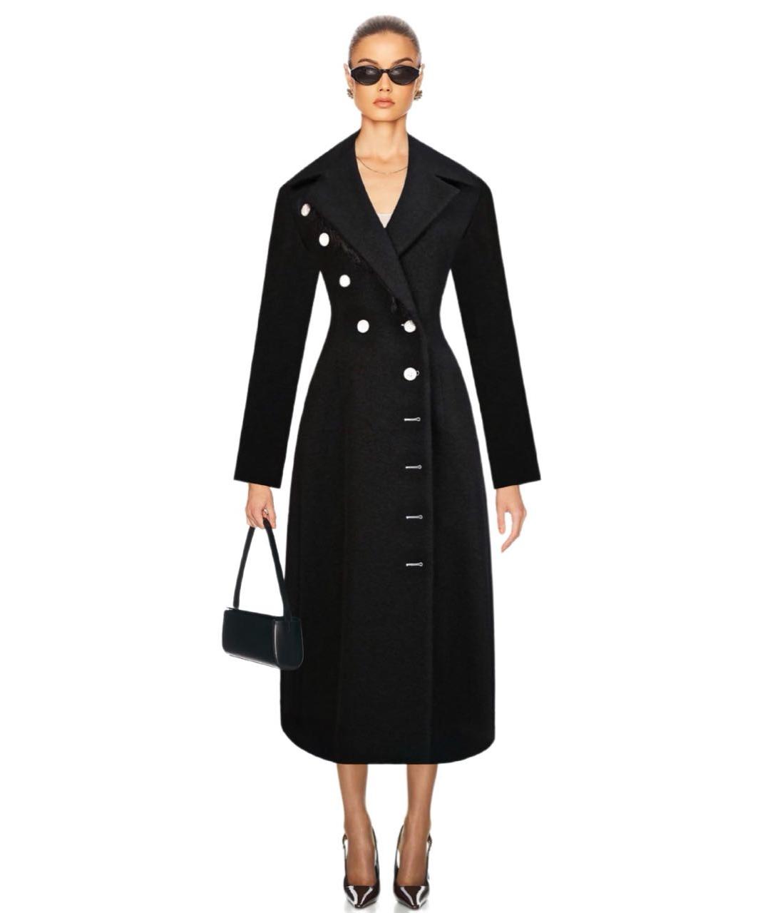 CELINE Черное шерстяное пальто, фото 2