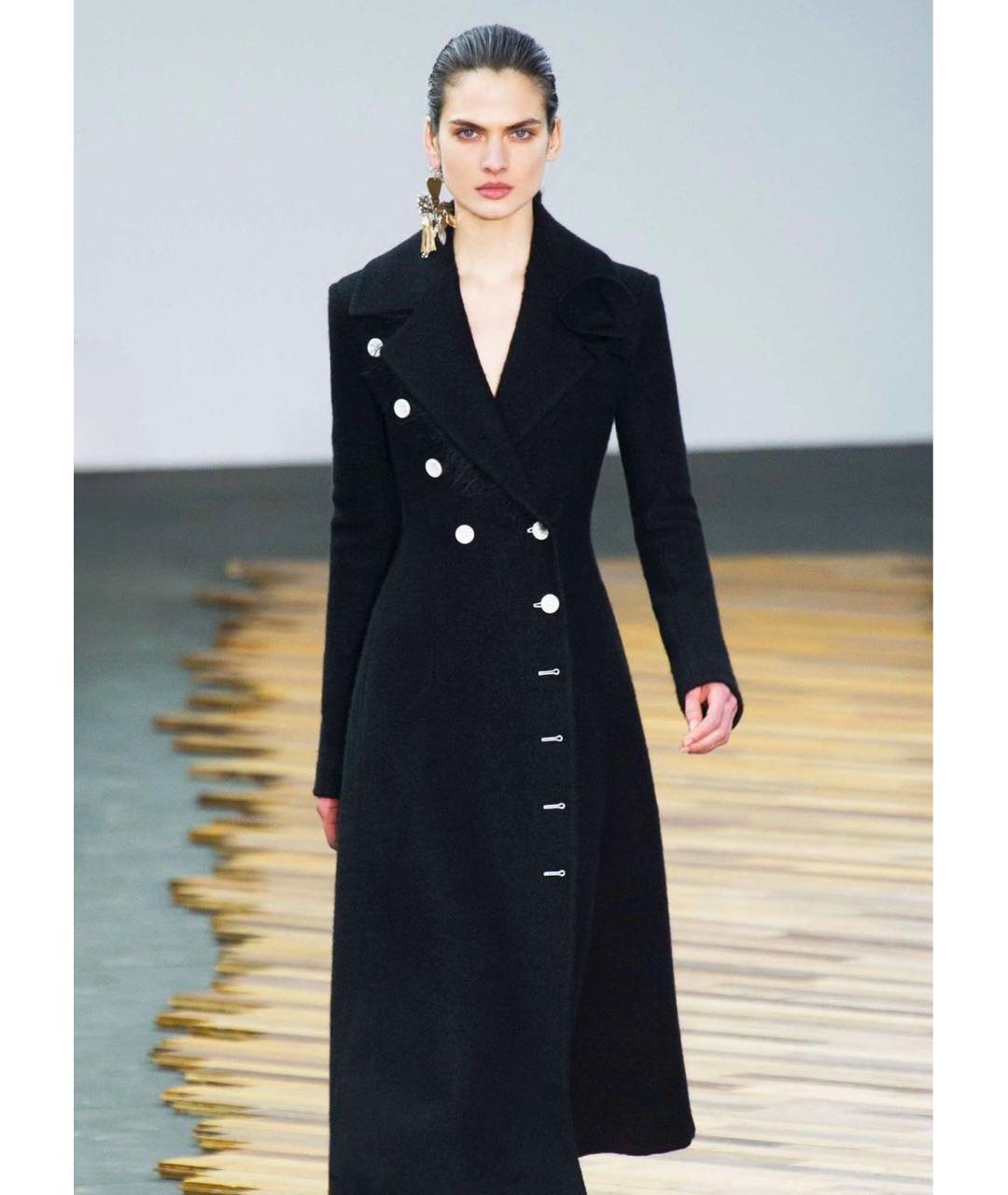 CELINE Черное шерстяное пальто, фото 5
