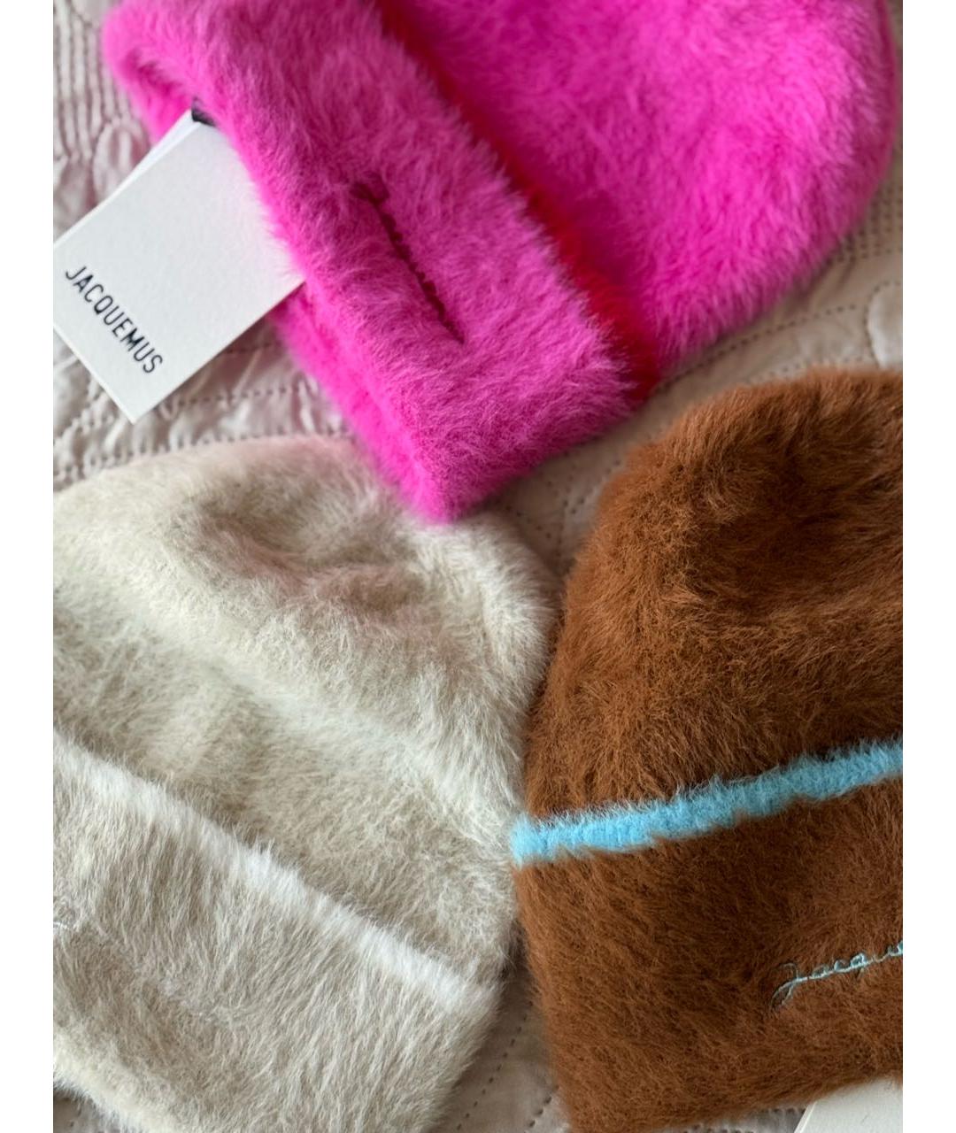 JACQUEMUS Розовая шерстяная шапка, фото 4