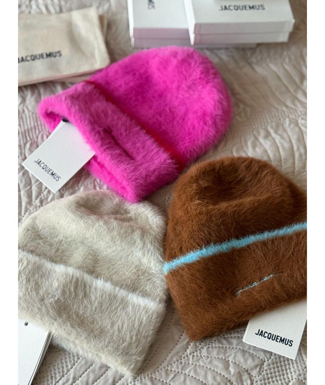 JACQUEMUS Розовая шерстяная шапка, фото 2