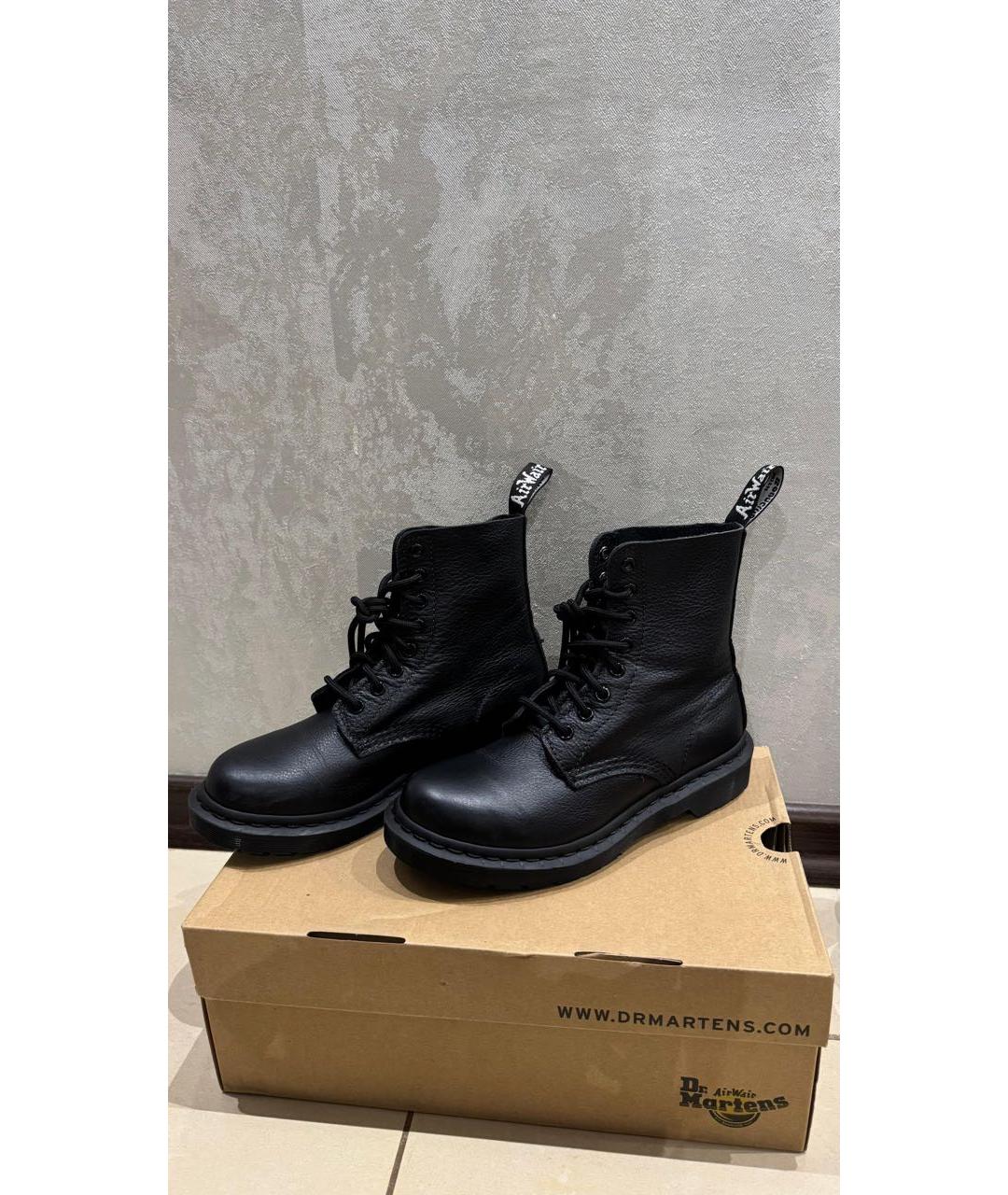 DR. MARTENS Черные кожаные ботинки, фото 7