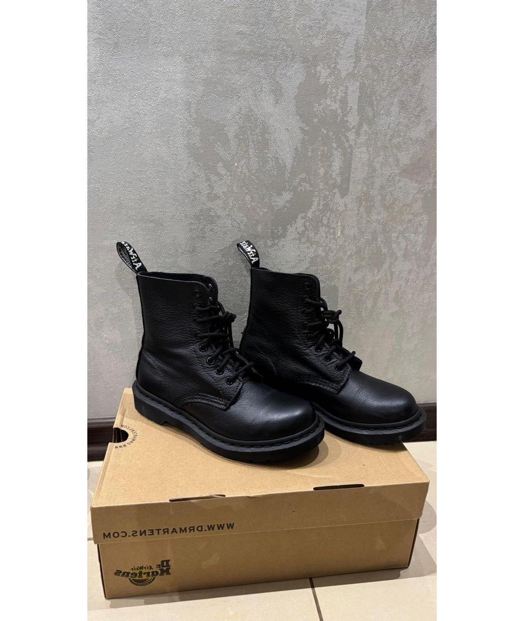 DR. MARTENS Черные кожаные ботинки, фото 8