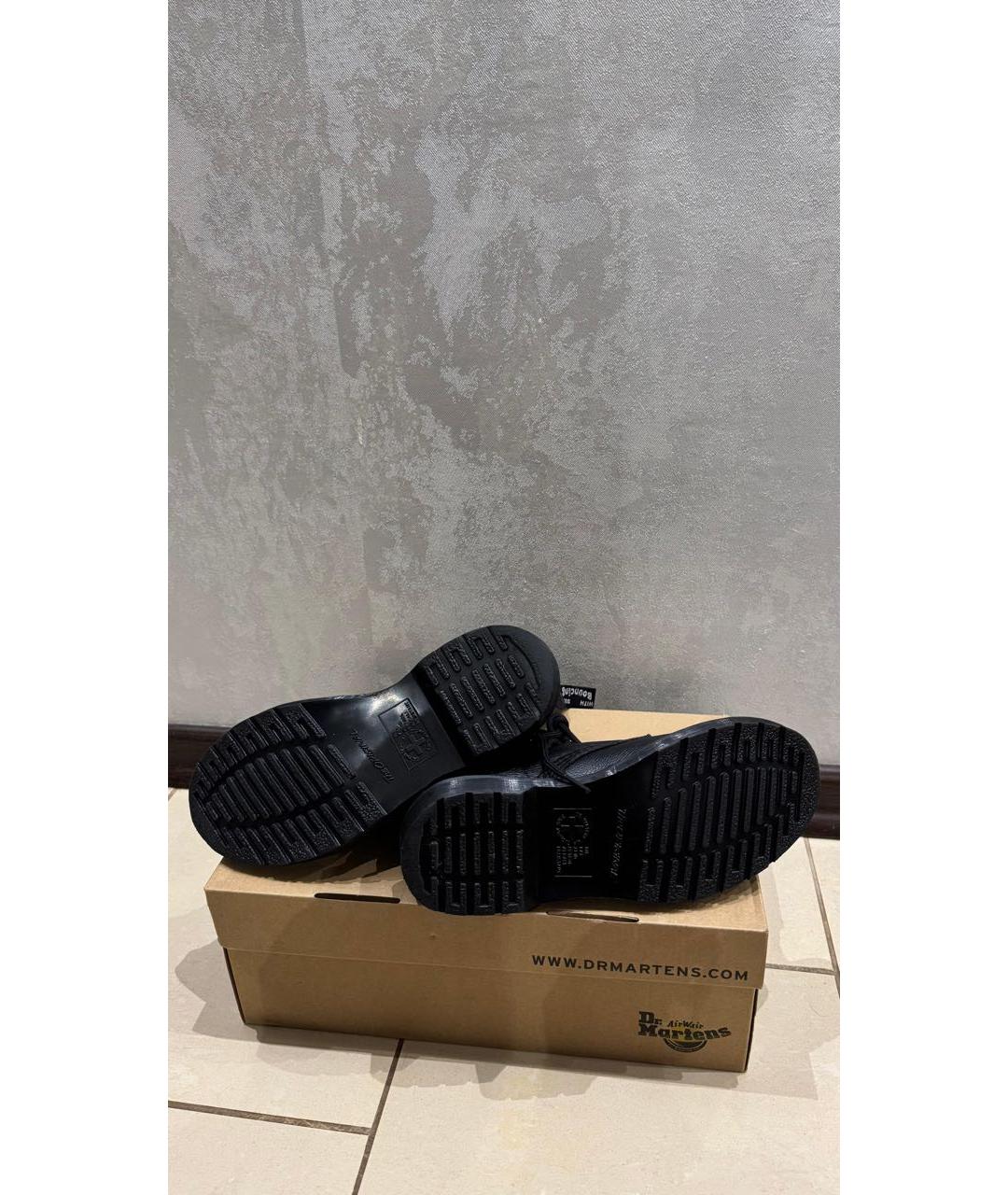 DR. MARTENS Черные кожаные ботинки, фото 4