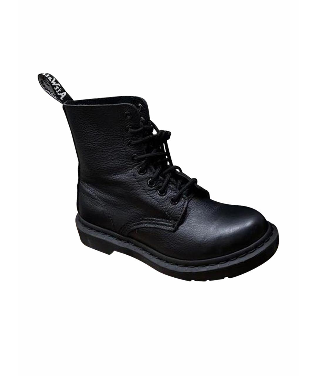 DR. MARTENS Черные кожаные ботинки, фото 1