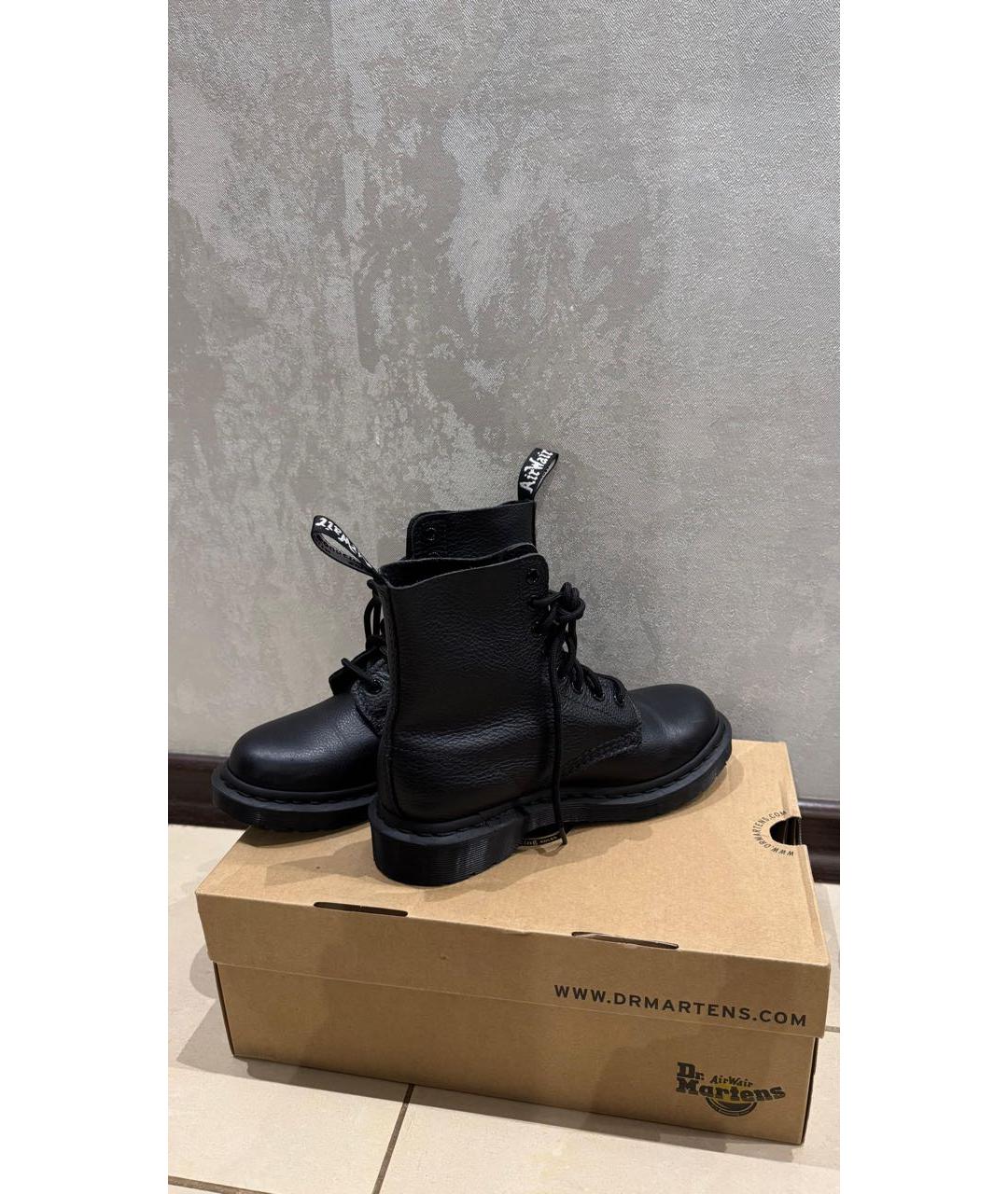 DR. MARTENS Черные кожаные ботинки, фото 3