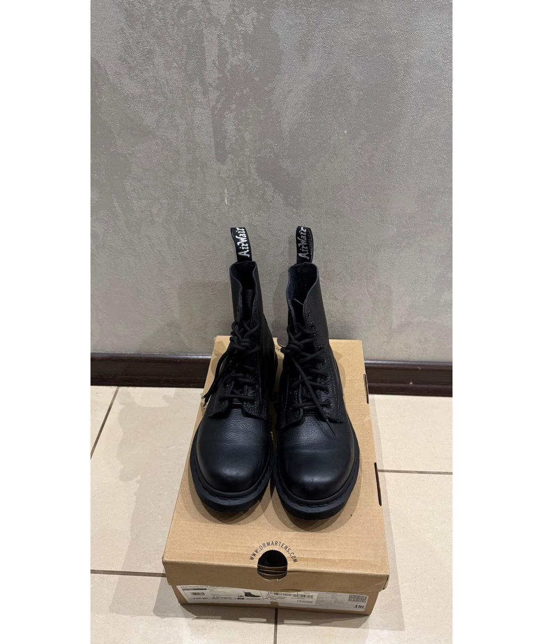 DR. MARTENS Черные кожаные ботинки, фото 2