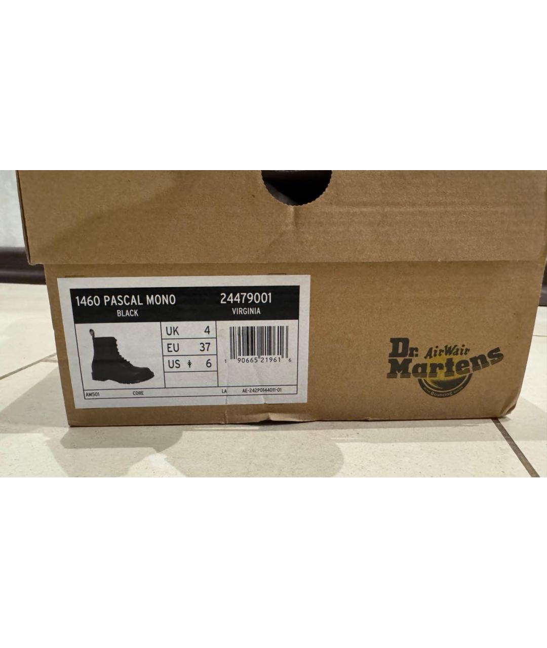 DR. MARTENS Черные кожаные ботинки, фото 5