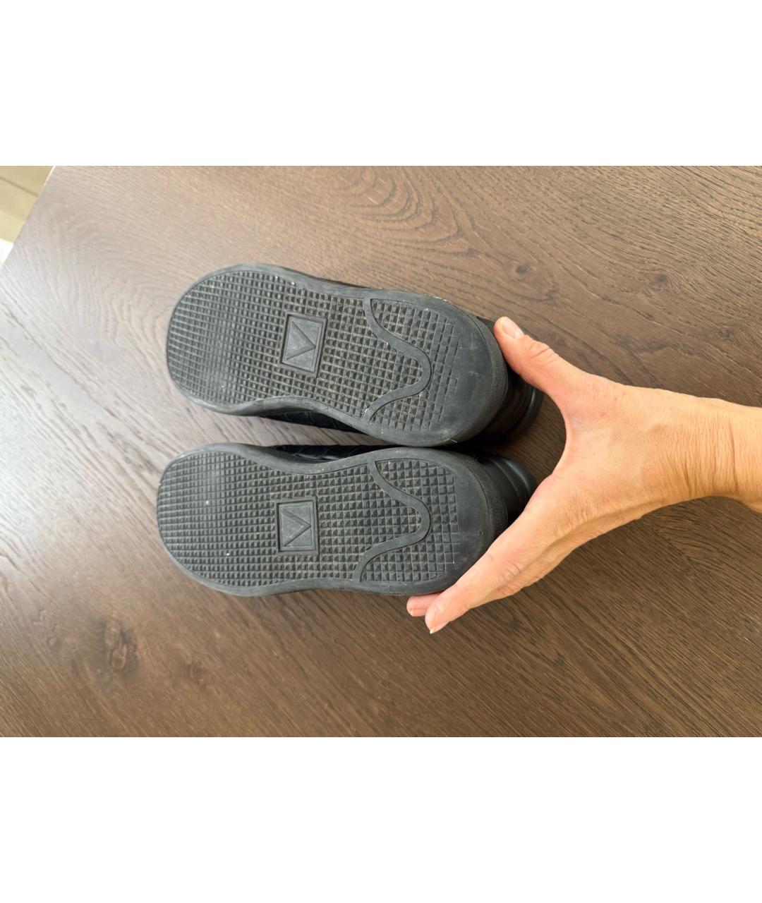 LOUIS VUITTON Черные кожаные низкие кроссовки / кеды, фото 5