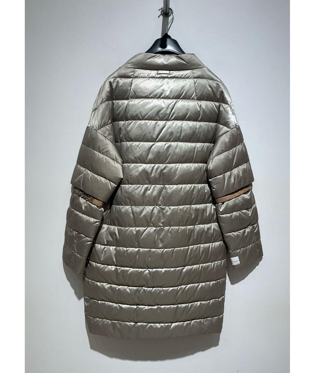 'S MAX MARA Серебрянный полиамидовый пуховик, фото 2