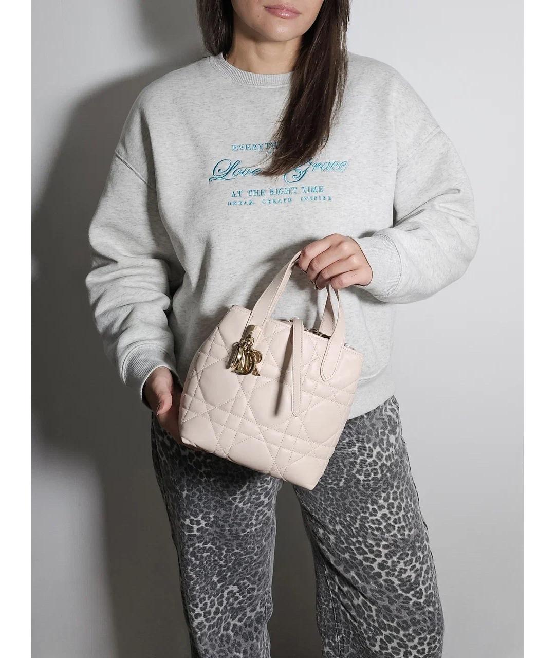 CHRISTIAN DIOR Розовая кожаная сумка через плечо, фото 4