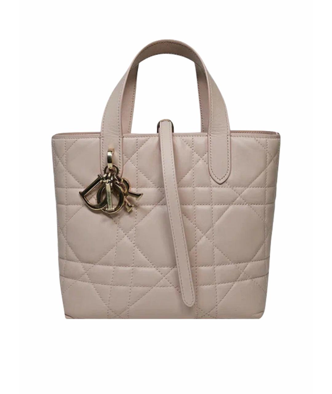 CHRISTIAN DIOR Розовая кожаная сумка через плечо, фото 1