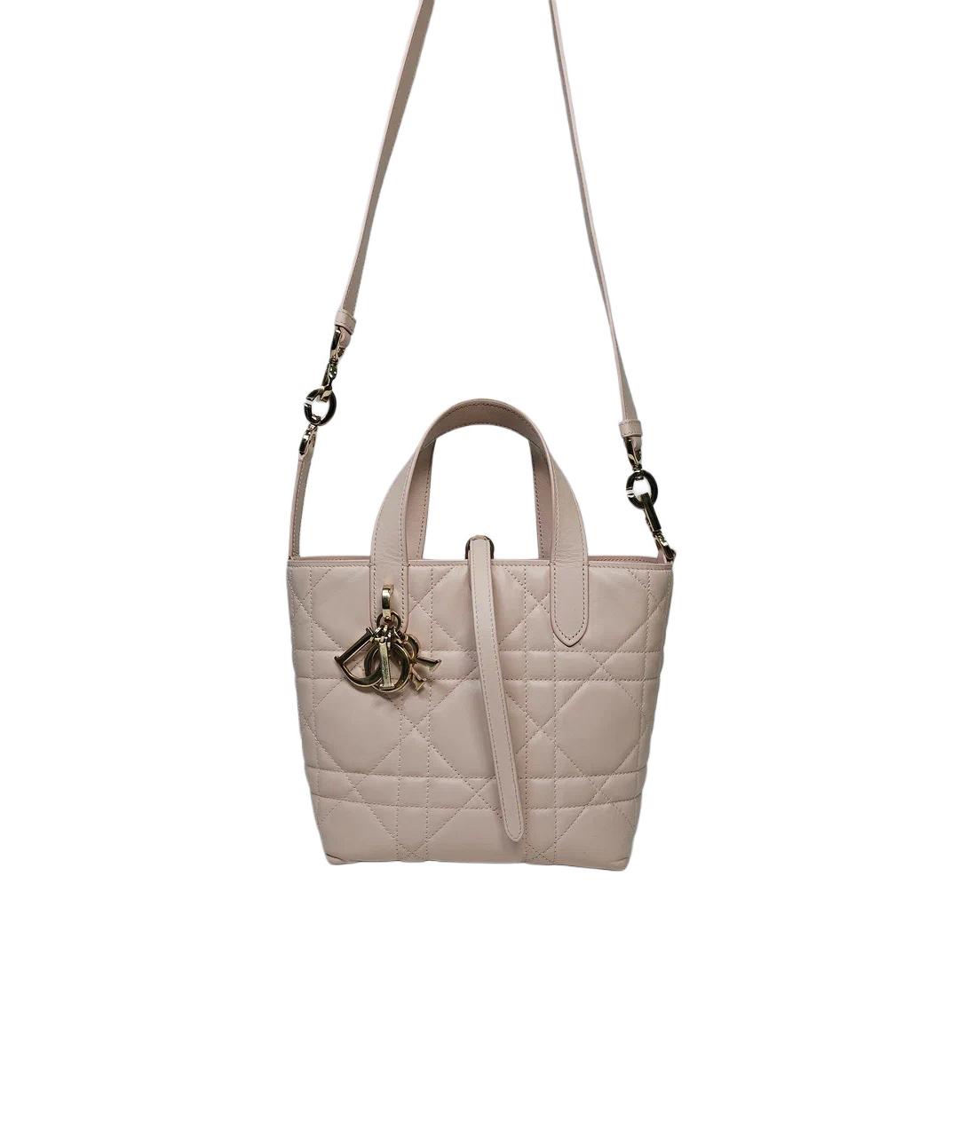 CHRISTIAN DIOR Розовая кожаная сумка через плечо, фото 10