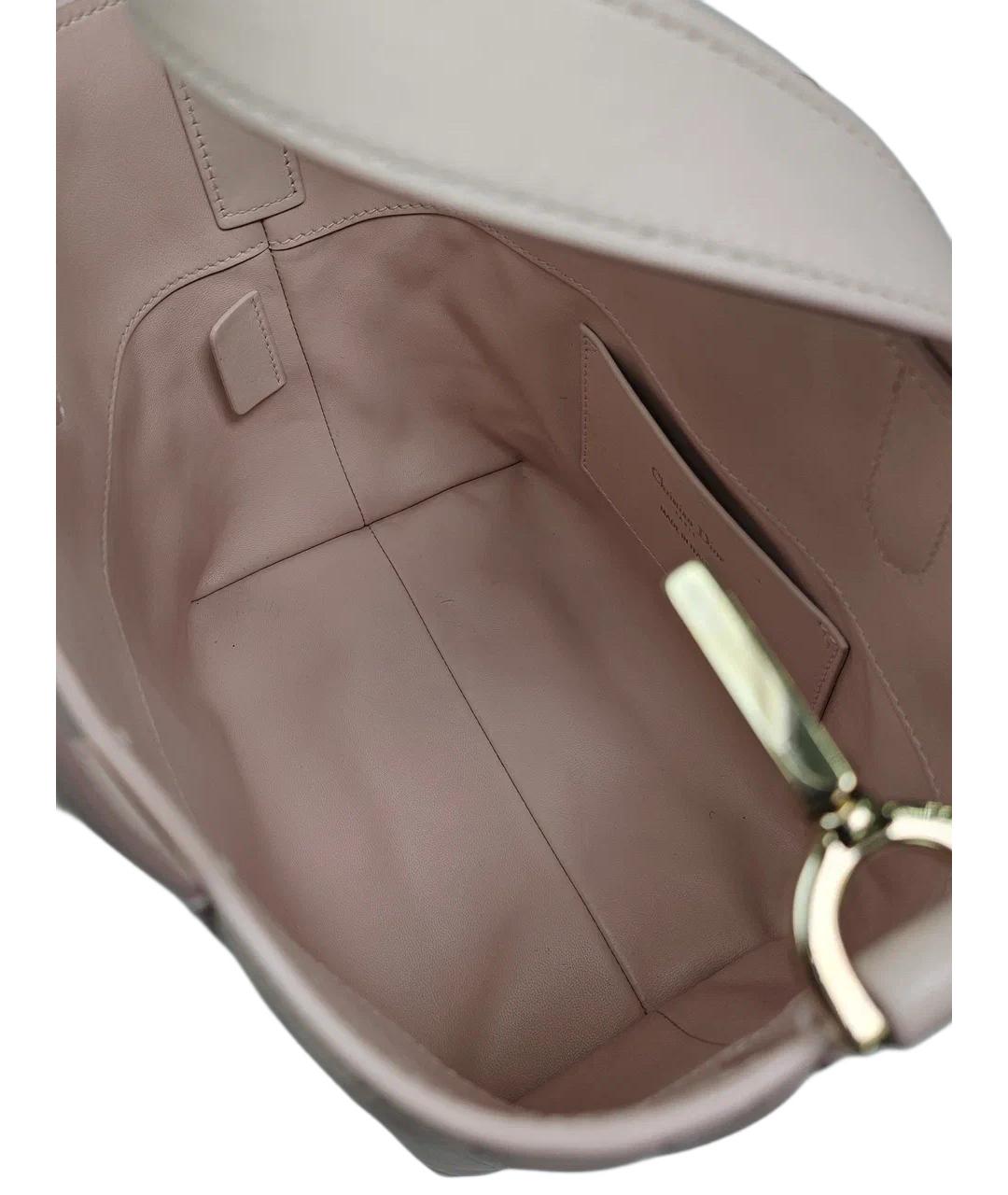 CHRISTIAN DIOR Розовая кожаная сумка через плечо, фото 9